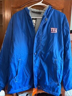 Dunbrooke Royal Blue NY Giants Embroidered Windbreaker